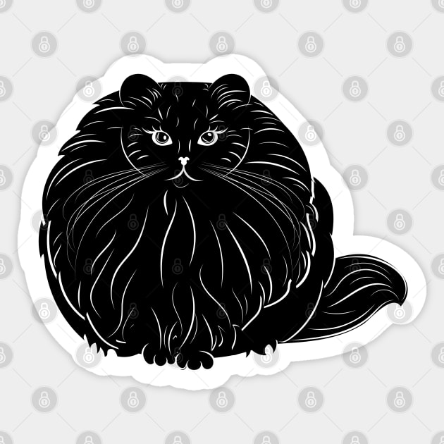 Bulky kitty for Inktober Sticker by AnnArtshock